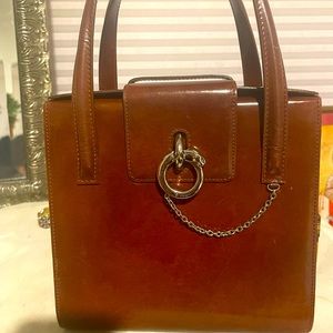 Cartier 1980’s Jaguar ring tote bag women.Leather 100%